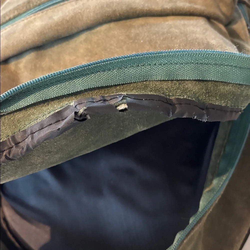 Greatland Packs Olive Green Suede Backpack